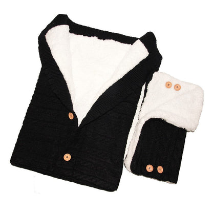Infant Baby  Swaddle Sleeping Bag Cute Soft Sleep Sack Stroller Wrap+Stroller Gloves