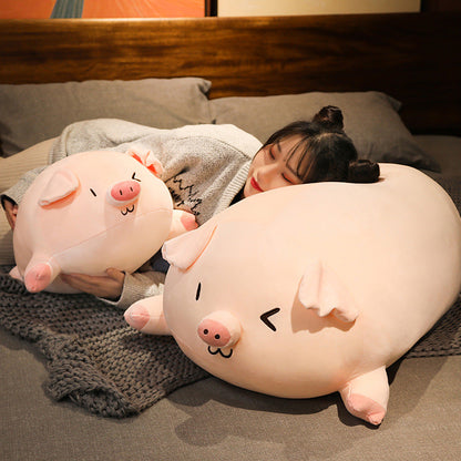 Cute Party Pig Doll Plush Toy Soft Cute Pig Pillow Down Cotton Large Animal Pillow