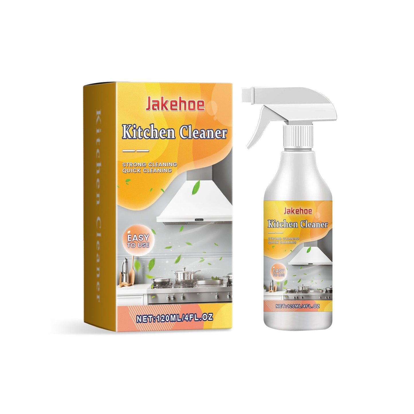 Kitchen Grease Cleaner Kitchen Cookware Cooktop Range Hood Oil And Stain Remover