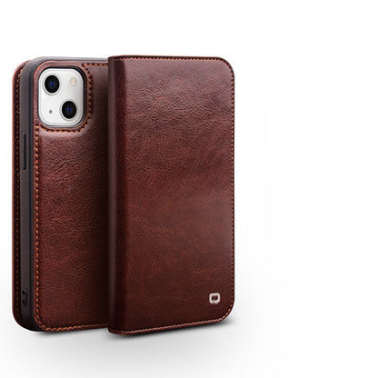 Suitable for iPhone 16 Promax phone case leather flip cover Apple 15 13 phone protective case card insertion