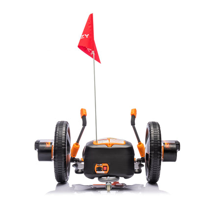 12V Kids Ride On Electric Toy,2WD,16'' exaggerated wheel,Dual handle control for 360 degree flexible steering and rotation