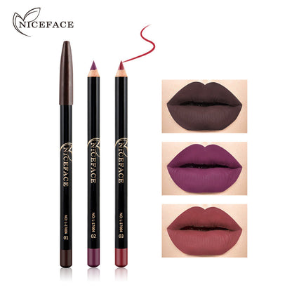 NICEFACE Nude Color Lip Pencil 12 Color Waterproof Lip Liner Nude Color Lip Pencil