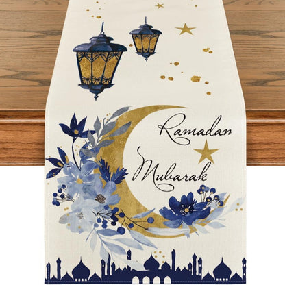 Printed Moon Castle House Tablecloth Home Decoration Party Festival Atmosphere Table Flag