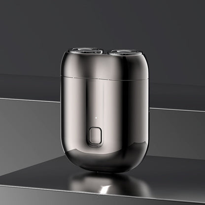 USB rechargeable electric washable shaver, men's dual blade mini travel portable shaver