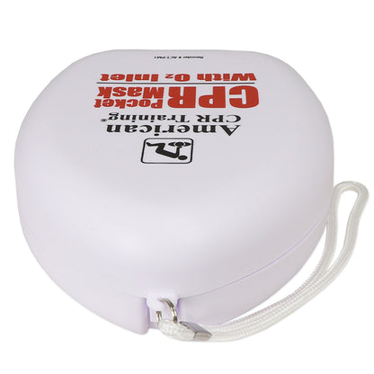 American CPR Pocket Mask, Plastic Case, Adult/Child/Infant with O2 Inlet