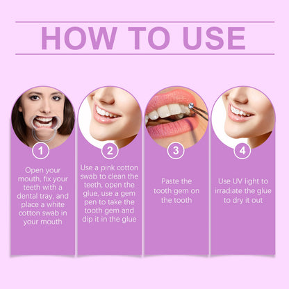 Fashion Teeth Set Diy Fashion Teeth Set Dental Beauty Decoration Drill Combination Personality