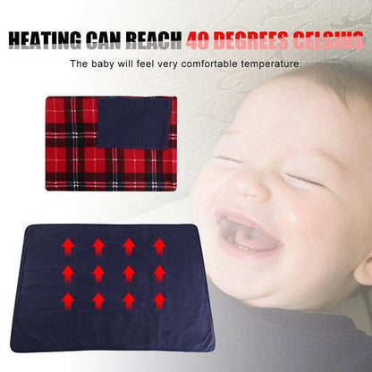 Portable USB Electric Heated Blanket Car Office Use Warm Blanket Heater With Pocketed Winter Home Baby Polyster Carpet 88x65cm