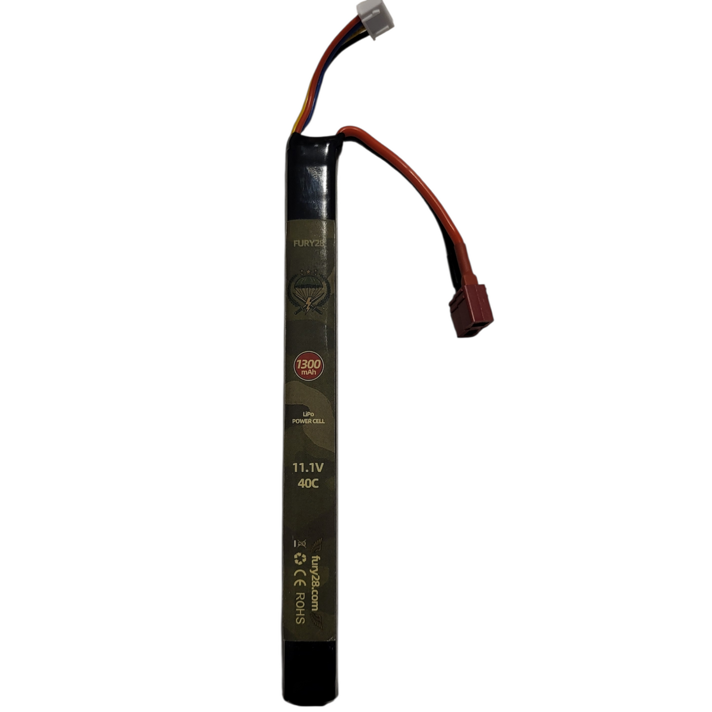Fury28.com 11.1V 1300mAh  Airsoft LiPo Battery + B3 Charger Combo