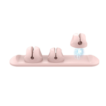 Data cable protection cover charging wire magnetic cable organizer silicone desktop data cable storage and winding device