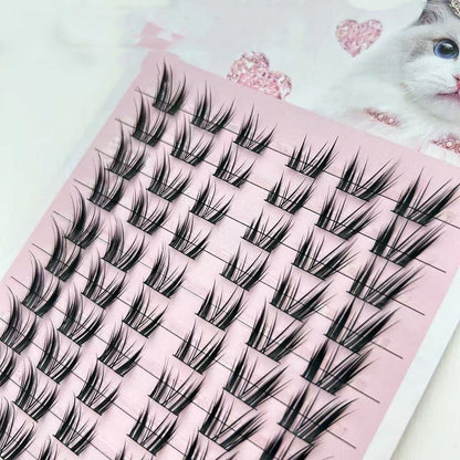 Sunflower Comics Pure Desire Eyelash Simulation Natural Thickening Large Segmented Trilogy False Eyelash Laziness