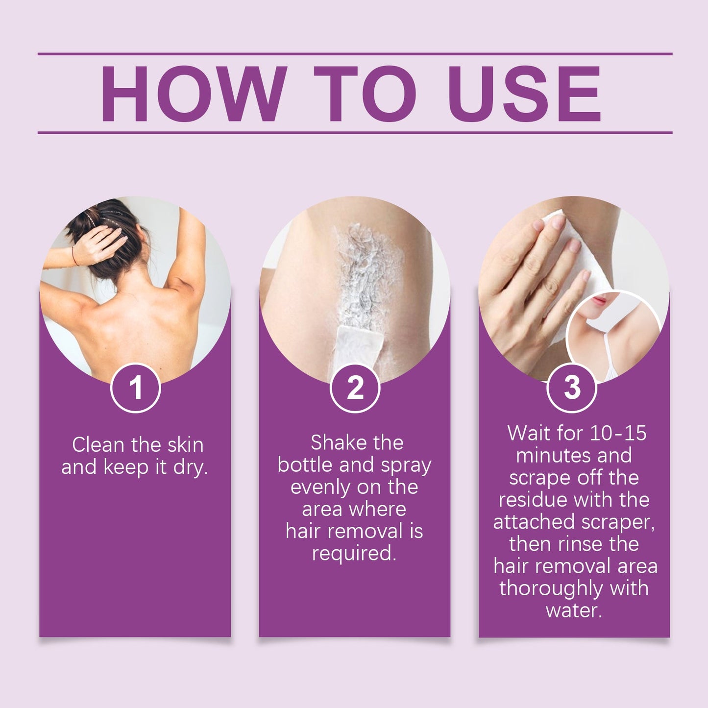 Bee Venom Hair Removal Spray Armpit Hair Arms Gentle Cleansing Smooth Body Skin Hair Removal Spray