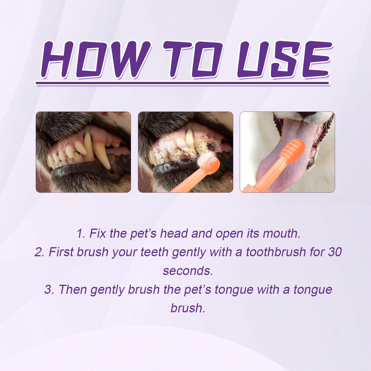 Pet Toothbrush For Dogs, Pet Oral Cleaning Dental Stains Dental Health Care