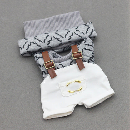 17cm Labubu First and Second Generation Blind Box 10cm Cotton Crying Doll Clothes Knitted Printed Hat