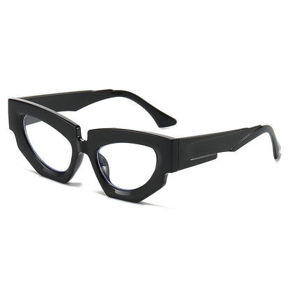 New Personalized Fashion Cat Eye Sunglasses Instagram Trendy Irregular Water Chestnut Hip Simple Leisure Street Photography Sunglasses