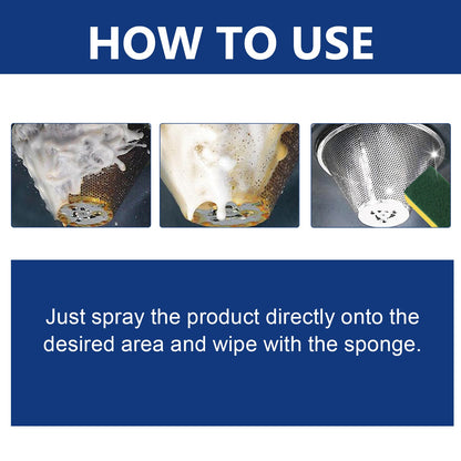 Kitchen Grease Foam Cleaner Range Hood Stove Exhaust Pipe Wall Kitchen Utensils Grease Cleaner