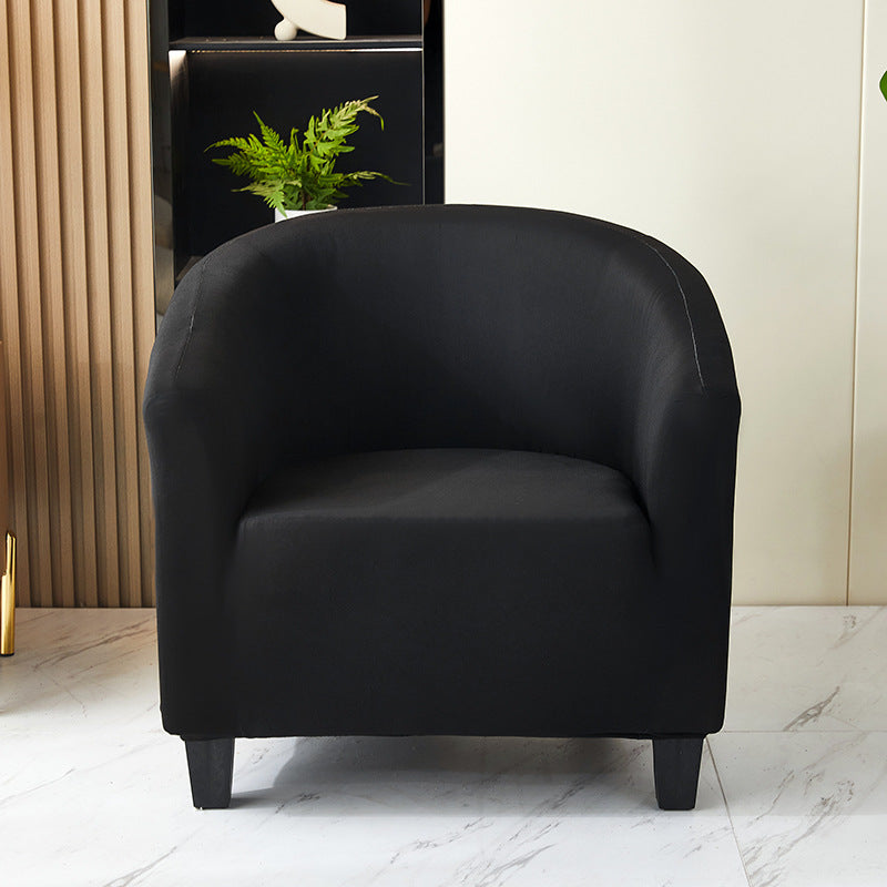 Elastic solid color semi-circular sofa cover, internet cafe, sand caf é, hotel leisure booth, all inclusive, single sofa chair cover