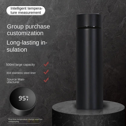 Smart Temperature Measurement Insulated Cup 304 Stainless Steel Water Cup Portable Home Cup Gift Cup Wholesale Engraving