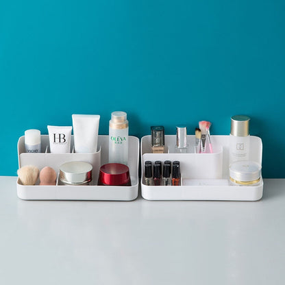 1pc Desktop Sundries Finishing Container Cosmetic Storage Partition Box Makeup Holder Stand Toiletries Plastic Case Organizer