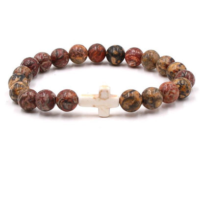 Fashion bead jewelry cross bracelet