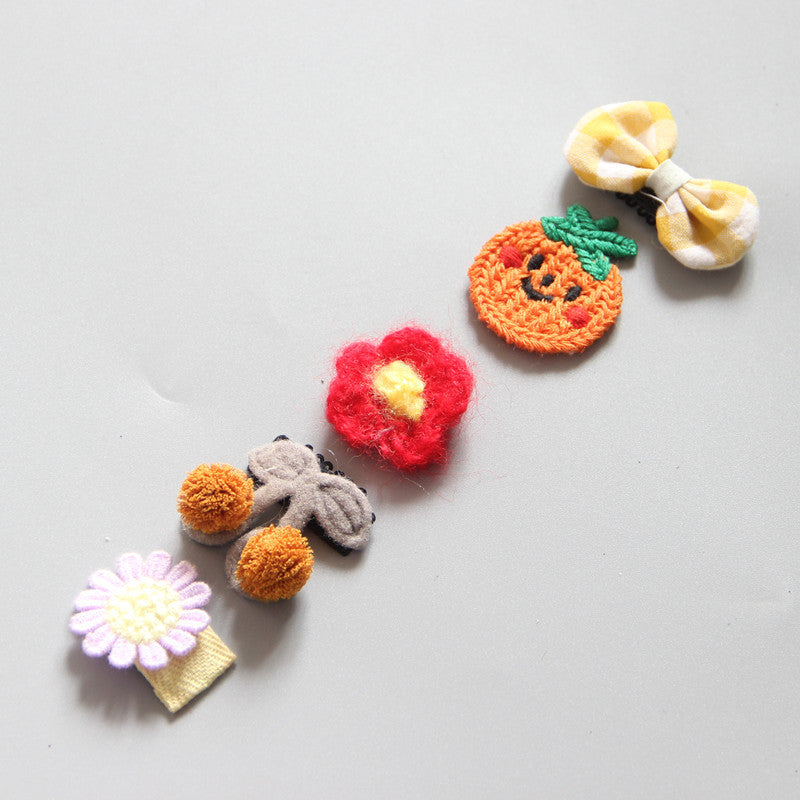 Children's Girls Hair Clip Headwear Crown Korean Little Princess Hair Ornaments Baby Hair Clip Set
