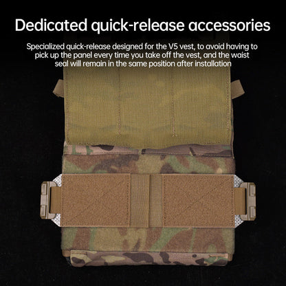 One Pair (2 Pieces) Style 3Ac Kit for FCPC V5 Tactical Vest Cummerbunds, with Quick Release Buckle, made of imported Tegris.