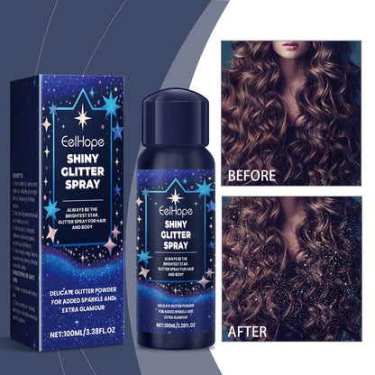 Body Glitter Spray, Facial Collarbone Hair Highlighter Spray To Brighten Glitter Ball Festive Carniva