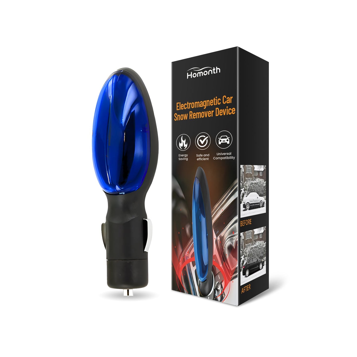 Electromagnetic Heating Snow Removal Device, Car Glass Snow Removal Defrosting Portable Car Deicing Instrument