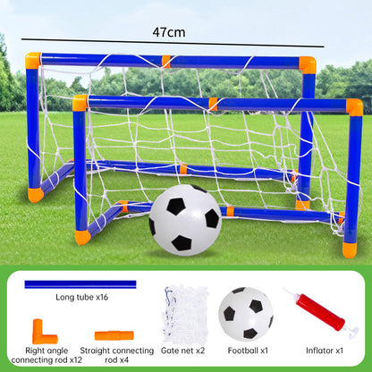 Mini foldable plastic soccer set, detachable posts, high-strength, indoor/outdoor, kids' bday gift