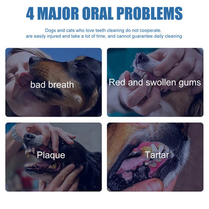 Pet Tartar Remover, Removing Dental Calculus Yellow Teeth Halitosis Cleaning Teeth Mouth Foam Cleaner