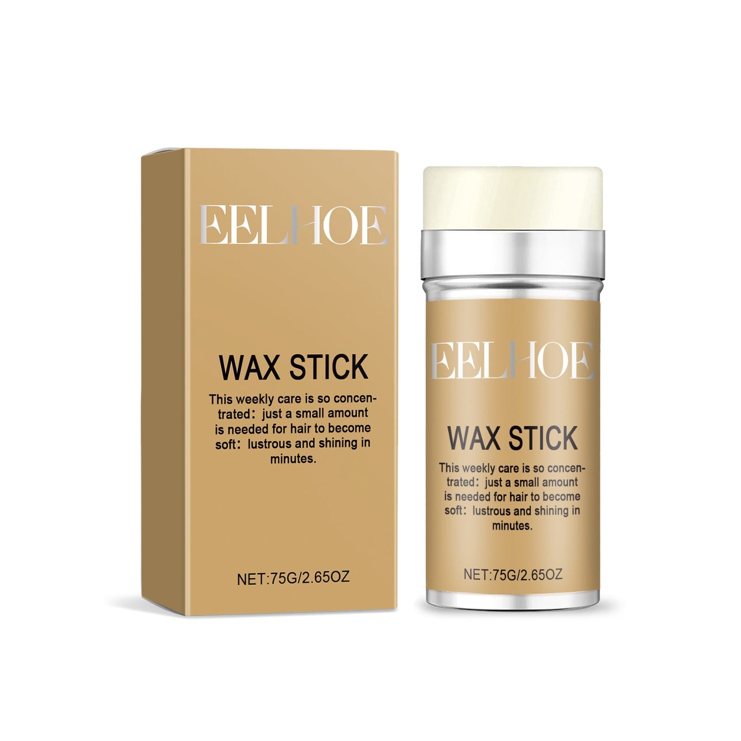 Hair Wax Wand, Hair Styling, Anti-Frizz, Hair Care Natural Shine Solid Styling Portable Hair Wax