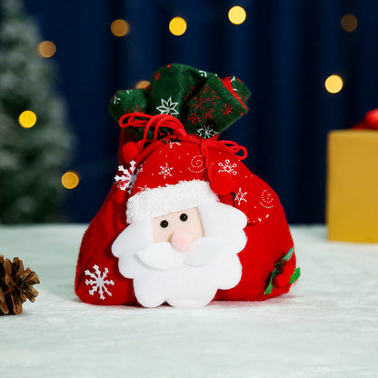 Christmas Creative English Apple Bag Santa Claus Children's Gift Bag Candy Bag Christmas Gift Christmas Bag Bundle