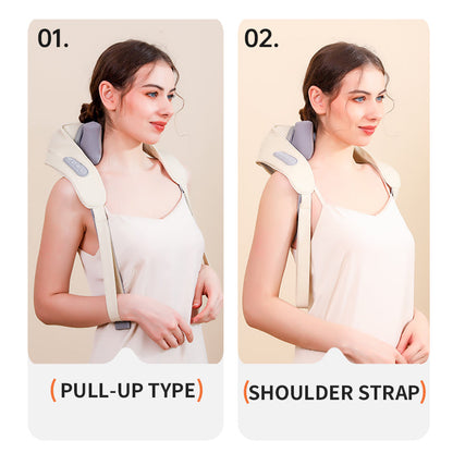 Diagonal massage machine shoulder and neck massage machine cervical hot compress home cervical massage machine ﻿