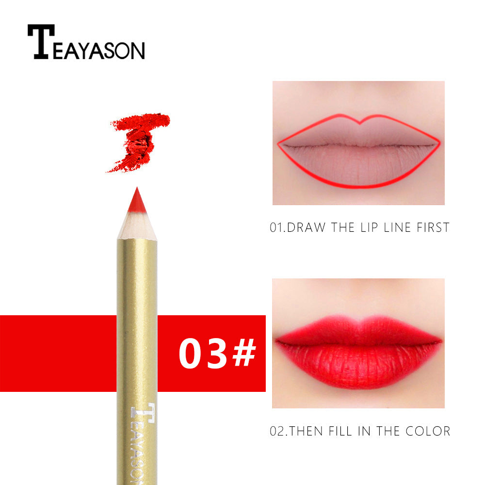 Matte Lip Liner Lasting Vampire Color Nude Pink Big Red Lipstick Lip Pencil
