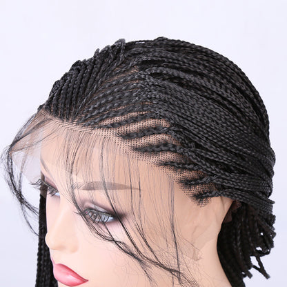 Long Synthetic Wig with Braided Box Braids Wigs For Black Women Daily Wear White Hat Wig Adjustable For Girls