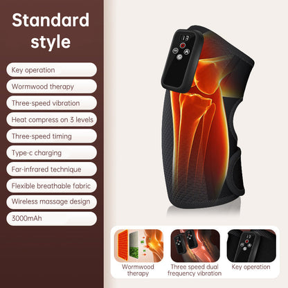 Electric heating knee massage instrument, vibration moxibustion, shoulder and elbow joint pain, hot compress knee massager for old cold legs