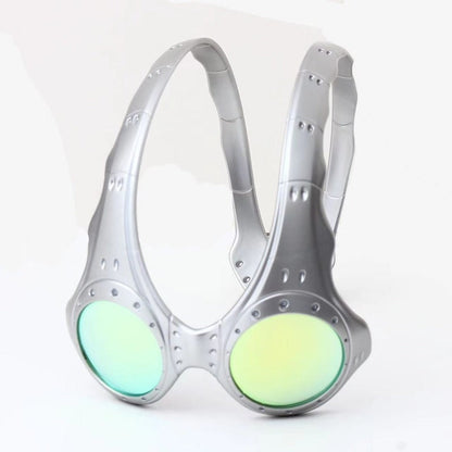 Unisex Over - The - Top Sunglasses. Ideal for outdoor cycling and sports. Fashionable retro - style metal - framed glasses.
