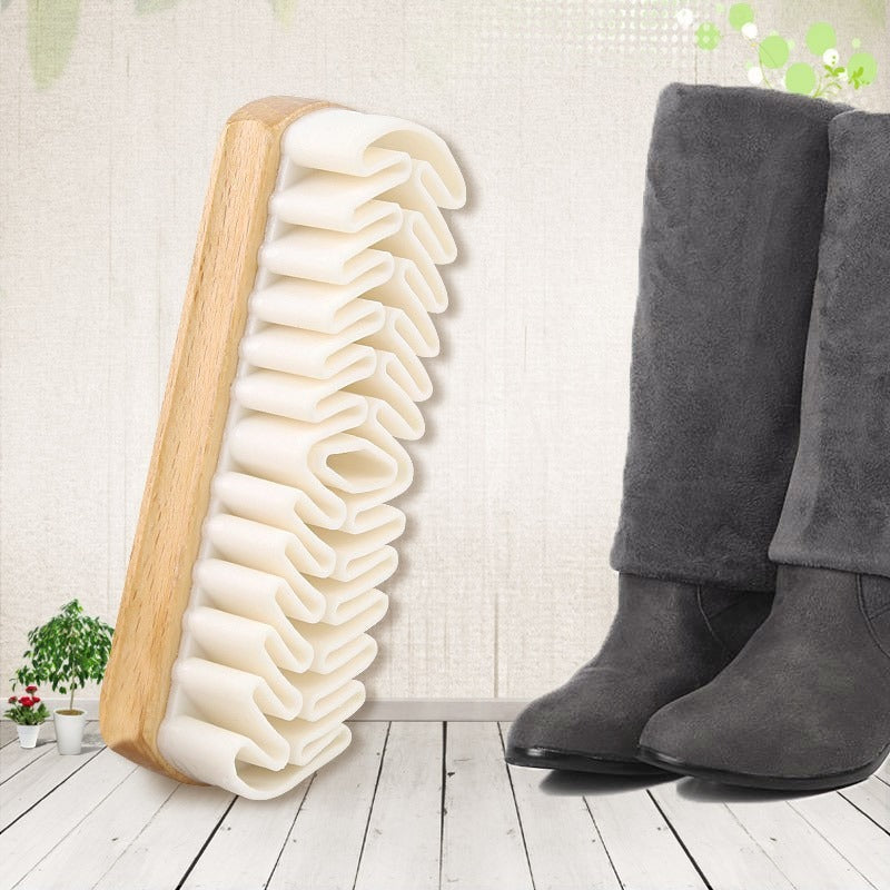 Suede Shoes Wooden Handle Raw Rubber Brush Cleaning Brush Suede Shoe Brush Cleaning Stain Removal TPR Brush