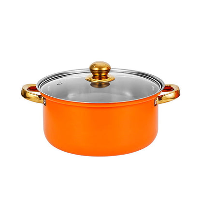 12 - piece wine - red non - stick stainless - steel soup pot set, induction - friendly for kitchen use.