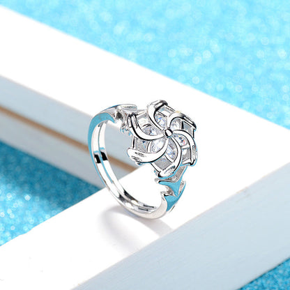 Galadriel Nenya Ring of Water Hobbit Elf Three Rings Great Rings Fashion Women Girl Jewelry High Quality Fan Gift