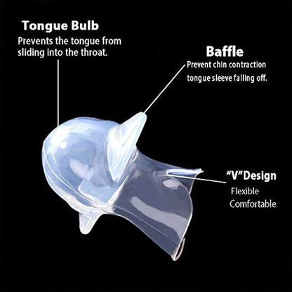 Transparent Silicone Tongue Sleeve Anti-Snoring Device New Anti-Snoring Device Tongue Puller Tongue Muscle Rehabilitation Device
