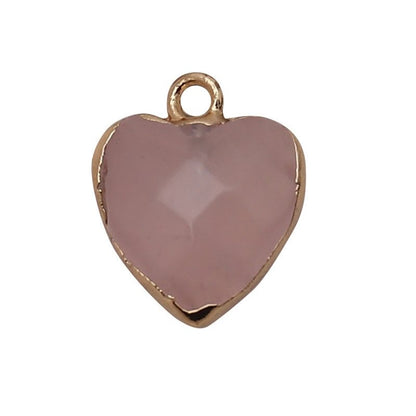 Women Jewelry  12.5mm Small Lovely Heart Pendant Labradorit Aventurine Opal Rose Crystal Quartz Stone Pendant DIY for Necklace