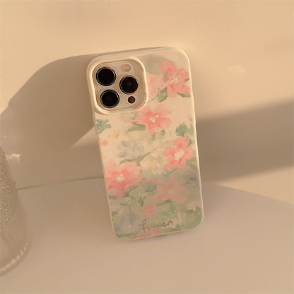 Garden in Oil Painting iPhone 15 Phone Case 14 Art 13Pro Silicone Max