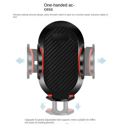 Long Rod Automatic Lock Car Phone Holder Telescopic Suction Cup Mount for Car Air Vent Lazy Live Streaming