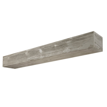 60" Rustic Wood Fireplace Mantel,Wall-Mounted & Floating Shelf for Home Decor grey