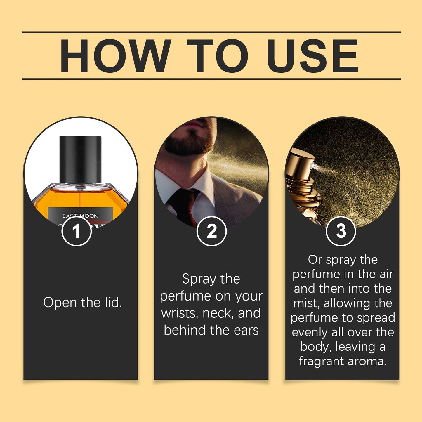 Men's Perfume, Long Lasting Light Fragrance Wood Fragrance Fresh Natural Release Men's Charm Perfume