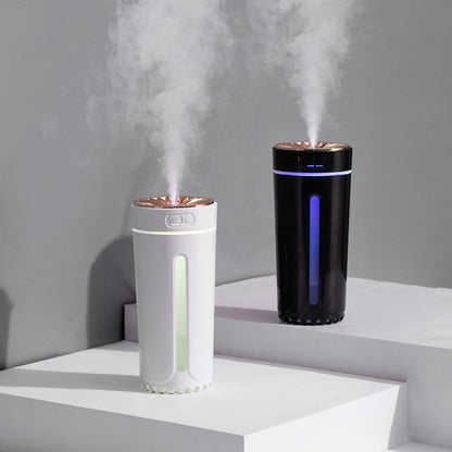 New small large fog volume silent portable usb car aromatherapy phantom cup colorful night light car humidifier
