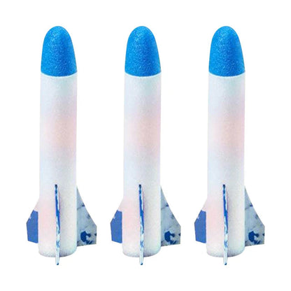 Children's Foot Plastic Rocket Launcher Pressure Air Outdoor Science Educational Toy Multiplayer Game Toy For Gift 3 Rocket