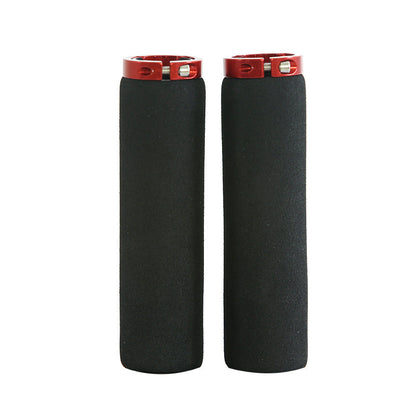 Bicycle Sponge Handle Cover Unilateral Bilateral Locking Mountain Bike Grip Non-Slip Sweat-Absorbing Foam Cotton Handle Gloves
