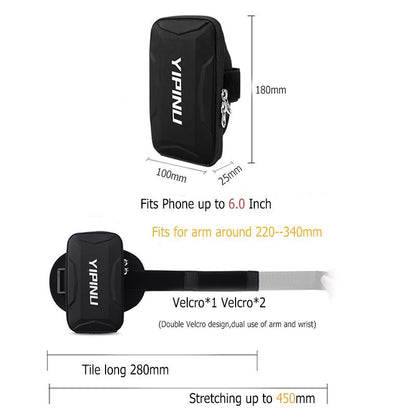 Yipinu Jogging Holder Wallet Armband Waterproof Fitness Arm Bag Cycling Gym