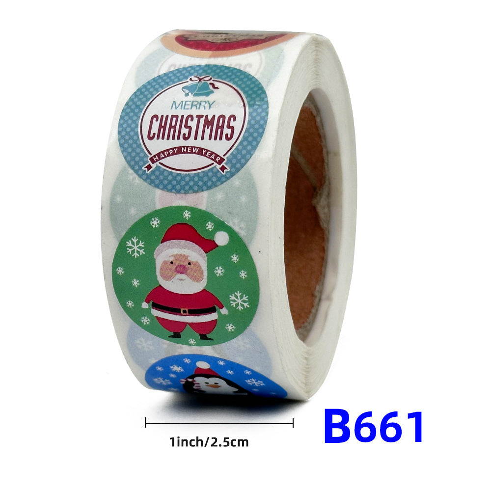 Christmas gift stickers decorative sealing sticker Merry Christmas Reward Self-adhesive labels Children's Day party
